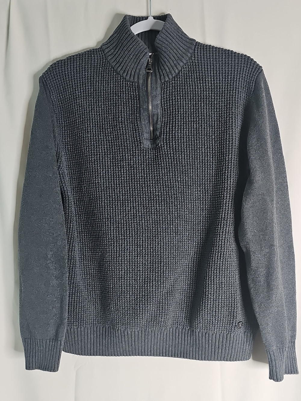 Weatherproof Men's Zip Mockneck Sweater - Charcoal Gray